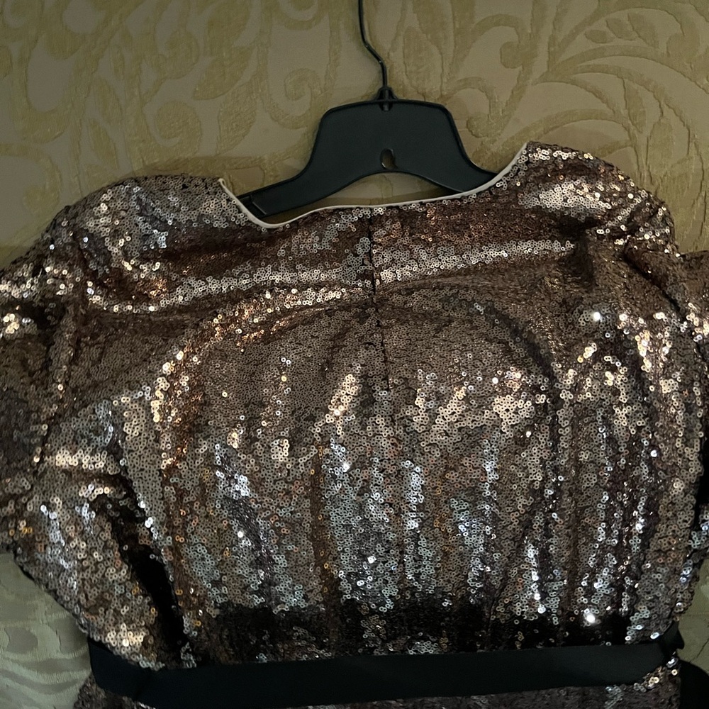 Lane Bryant Sequin High Low Dress in Bronze - Picture 9 of 12